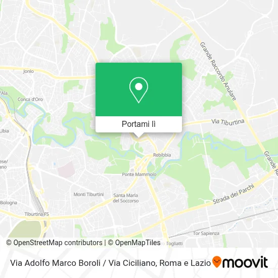 Mappa Via Adolfo Marco Boroli / Via Ciciliano
