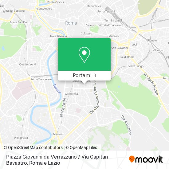 Mappa Piazza Giovanni da Verrazzano / Via Capitan Bavastro