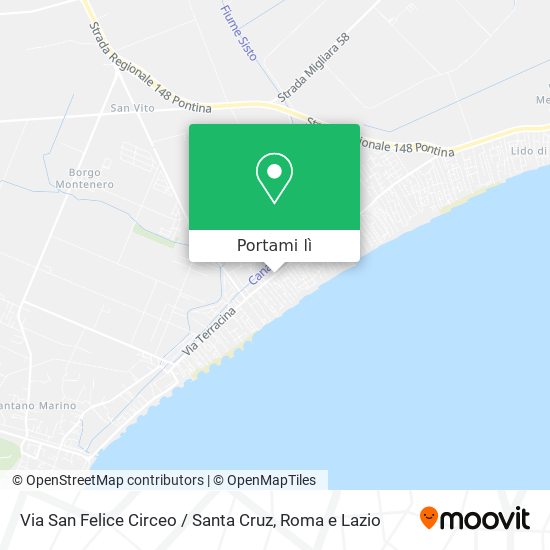 Mappa Via San Felice Circeo / Santa Cruz