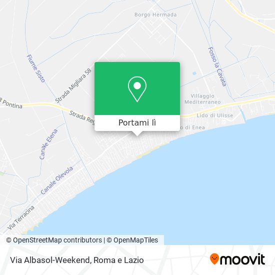 Mappa Via Albasol-Weekend