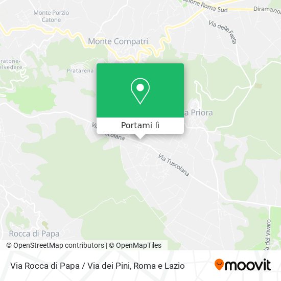 Mappa Via Rocca di Papa / Via dei Pini