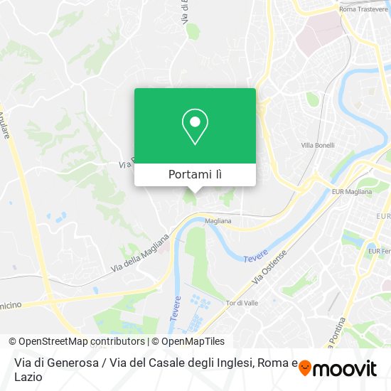 Mappa Via di Generosa / Via del Casale degli Inglesi
