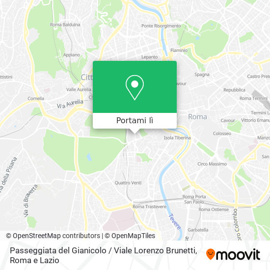 Mappa Passeggiata del Gianicolo / Viale Lorenzo Brunetti