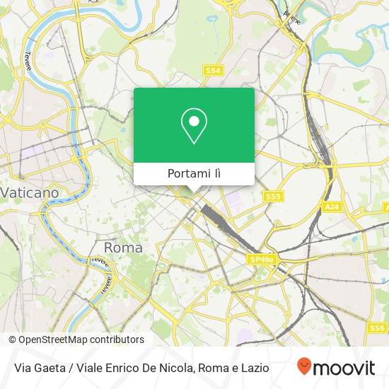 Mappa Via Gaeta / Viale Enrico De Nicola