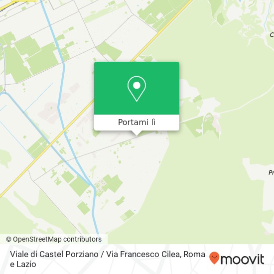 Mappa Viale di Castel Porziano / Via Francesco Cilea