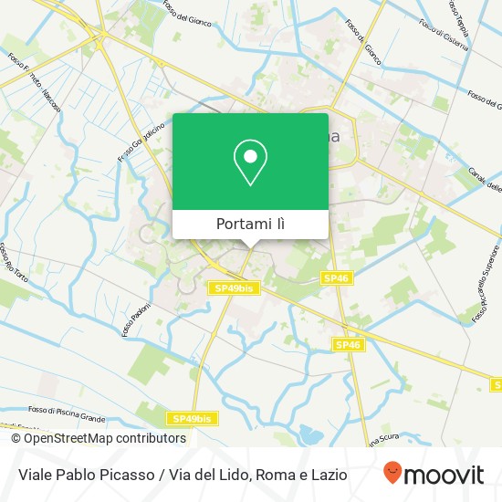Mappa Viale Pablo Picasso / Via del Lido