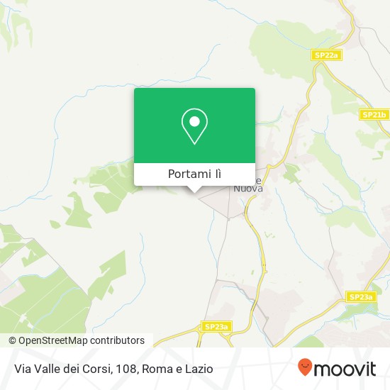 Mappa Via Valle dei Corsi, 108