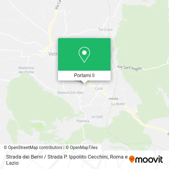 Mappa Strada dei Berni / Strada P. Ippolito Cecchini