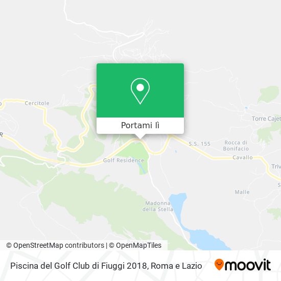 Mappa Piscina del Golf Club di Fiuggi 2018