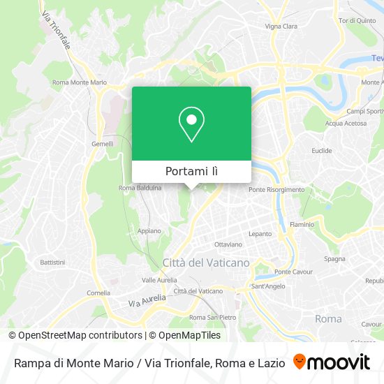 Mappa Rampa di Monte Mario / Via Trionfale