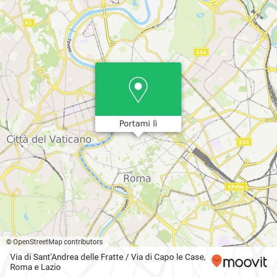 Mappa Via di Sant'Andrea delle Fratte / Via di Capo le Case