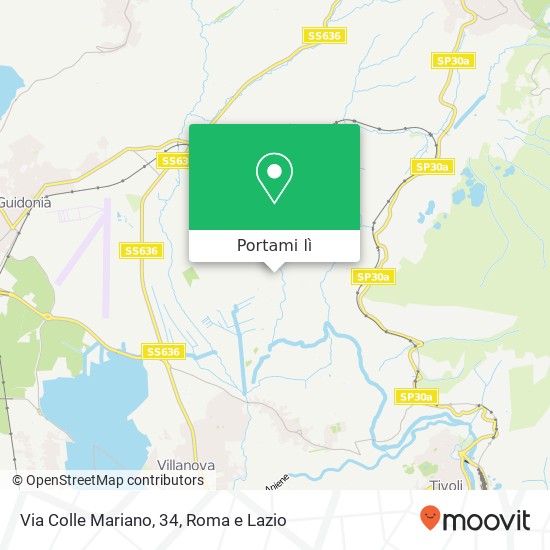 Mappa Via Colle Mariano, 34