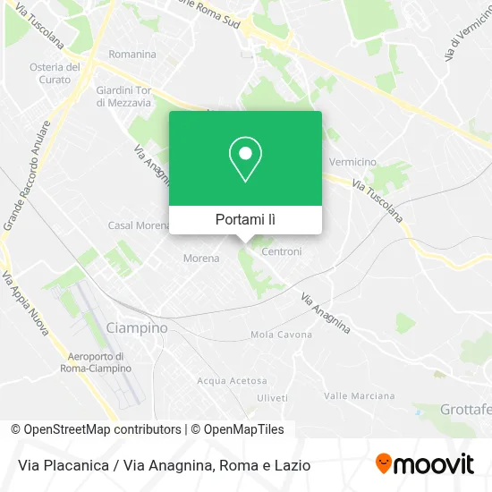 Mappa Via Placanica / Via Anagnina