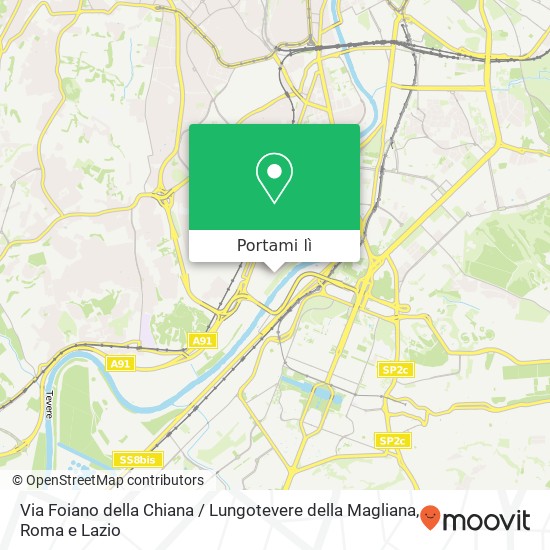 Mappa Via Foiano della Chiana / Lungotevere della Magliana