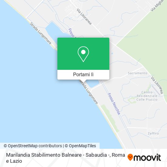 Mappa Marilandia Stabilimento Balneare - Sabaudia -