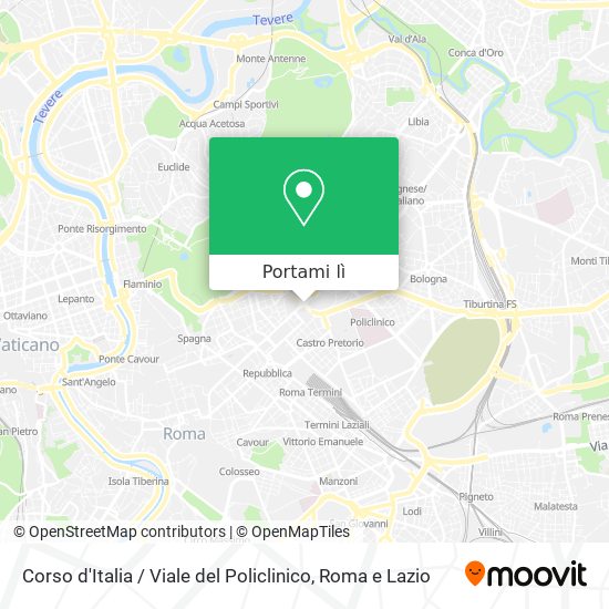 Mappa Corso d'Italia / Viale del Policlinico
