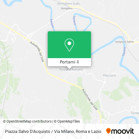 Mappa Piazza Salvo D'Acquisto / Via Milano