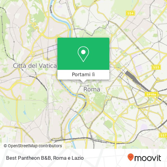 Mappa Best Pantheon B&B