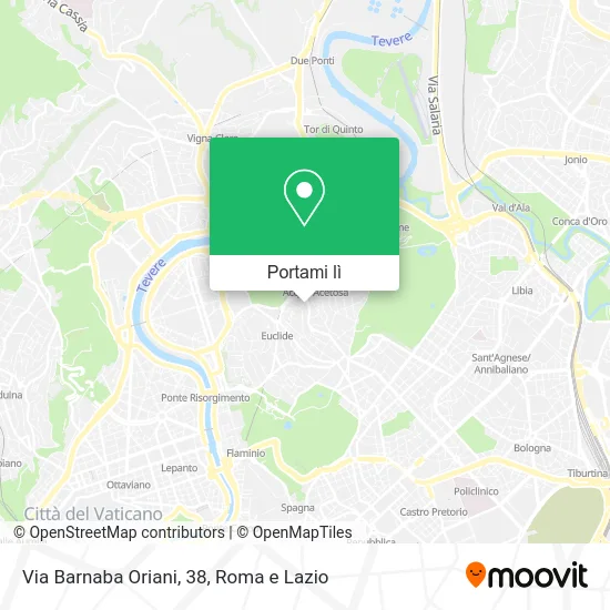 Mappa Via Barnaba Oriani, 38
