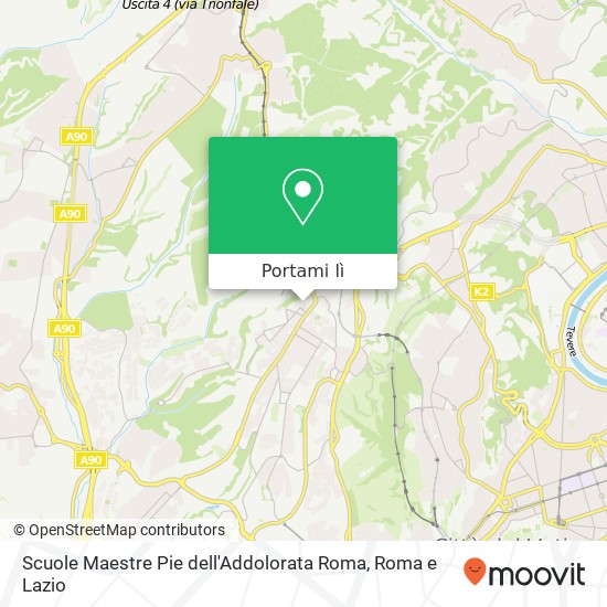 Mappa Scuole Maestre Pie dell'Addolorata Roma