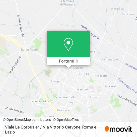 Mappa Viale Le Corbusier / Via Vittorio Cervone