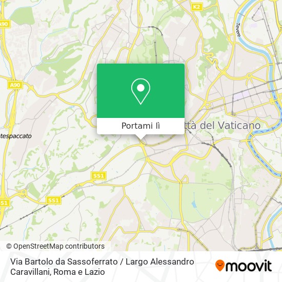 Mappa Via Bartolo da Sassoferrato / Largo Alessandro Caravillani
