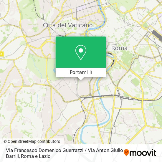 Mappa Via Francesco Domenico Guerrazzi / Via Anton Giulio Barrili