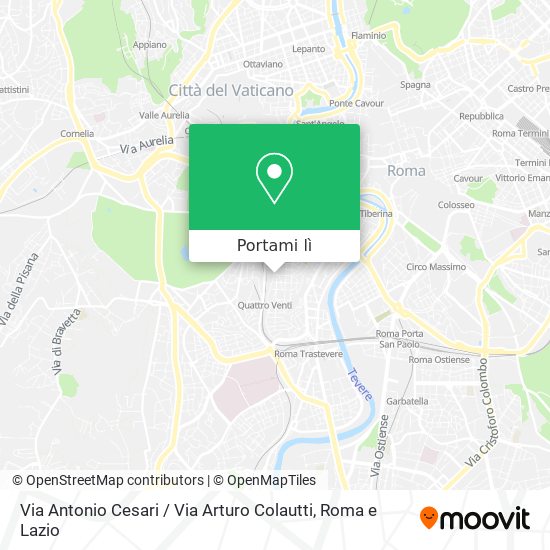 Mappa Via Antonio Cesari / Via Arturo Colautti