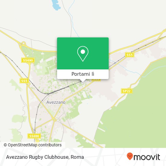 Mappa Avezzano Rugby Clubhouse