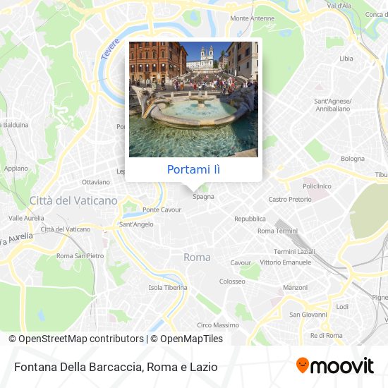 Mappa Fontana Della Barcaccia
