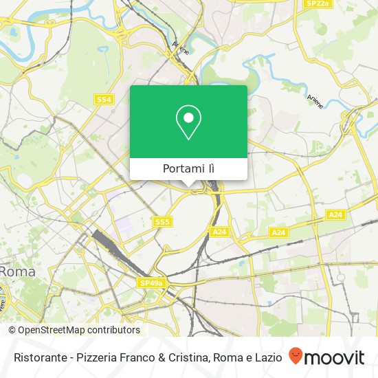 Mappa Ristorante - Pizzeria Franco & Cristina