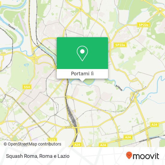Mappa Squash Roma