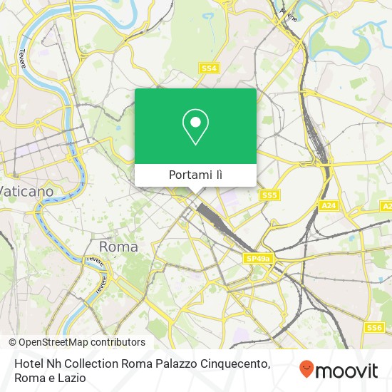 Mappa Hotel Nh Collection Roma Palazzo Cinquecento