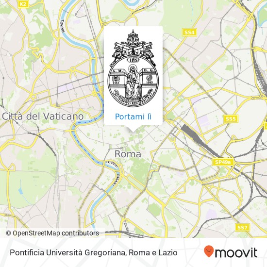 Mappa Pontificia Università Gregoriana