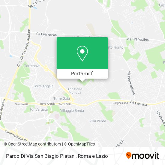 Mappa Parco Di Via San Biagio Platani
