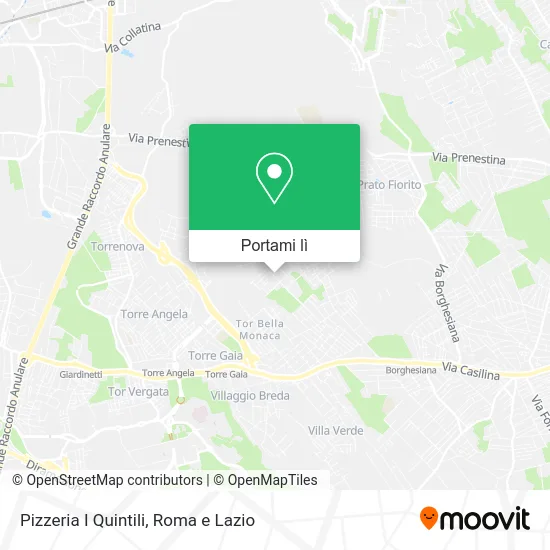 Mappa Pizzeria I Quintili