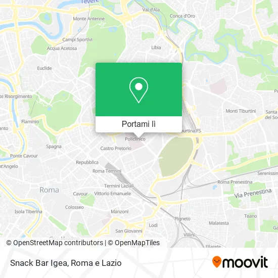 Mappa Snack Bar Igea