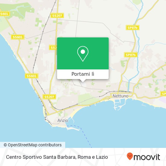 Mappa Centro Sportivo Santa Barbara