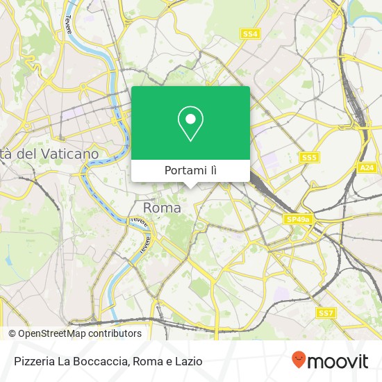 Mappa Pizzeria La Boccaccia