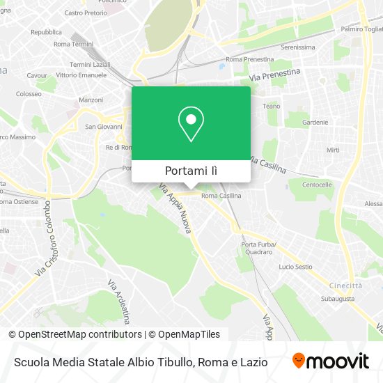 Mappa Scuola Media Statale Albio Tibullo