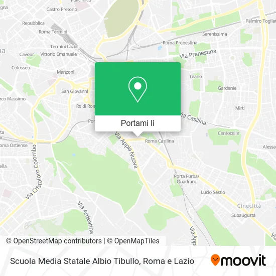 Mappa Scuola Media Statale Albio Tibullo