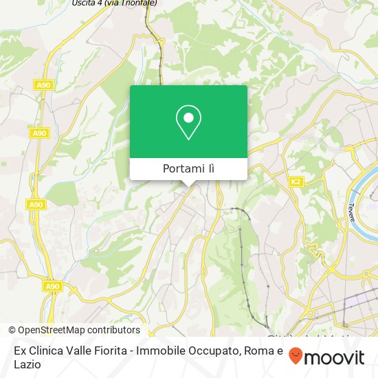 Mappa Ex Clinica Valle Fiorita - Immobile Occupato
