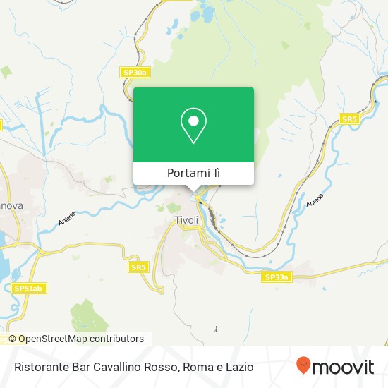 Mappa Ristorante Bar Cavallino Rosso