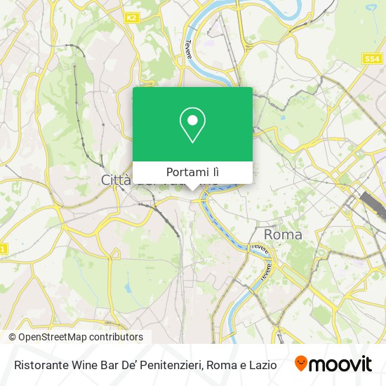 Mappa Ristorante Wine Bar De’ Penitenzieri