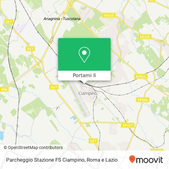 Mappa Parcheggio Stazione FS Ciampino