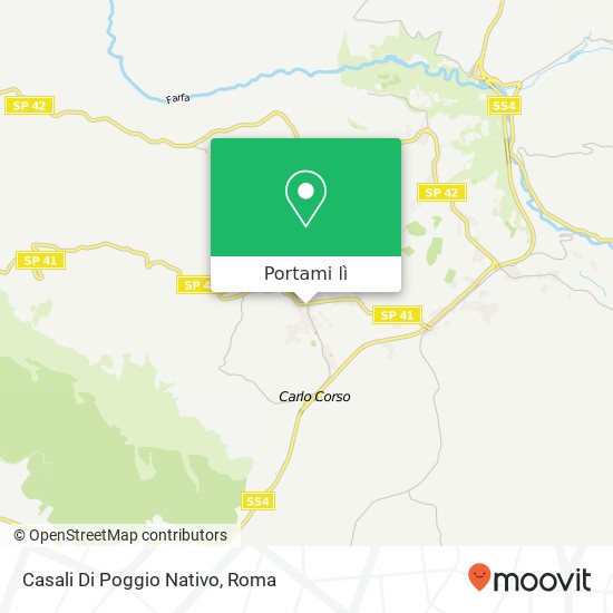 Mappa Casali Di Poggio Nativo