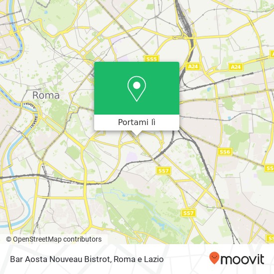 Mappa Bar Aosta Nouveau Bistrot