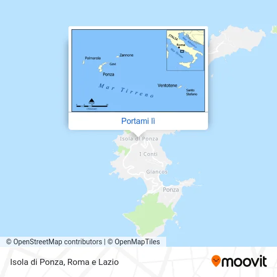 Mappa Isola di Ponza