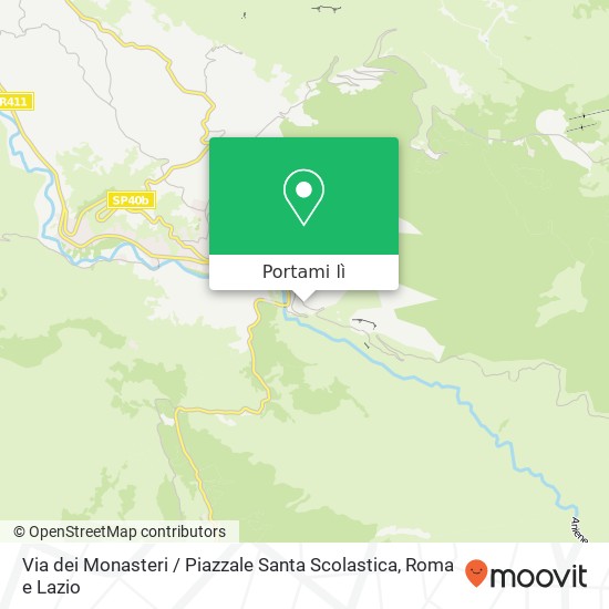 Mappa Via dei Monasteri / Piazzale Santa Scolastica