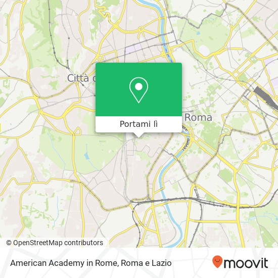 Mappa American Academy in Rome